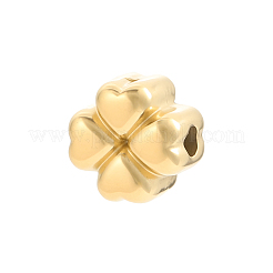 Kleeperlen aus Edelstahl 304&nbsp;STAS-OY017-49G