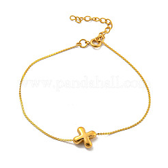 Bracelets à chaîne serpentine en acier inoxydable 304&nbsp;BJEW-H608-01G-X