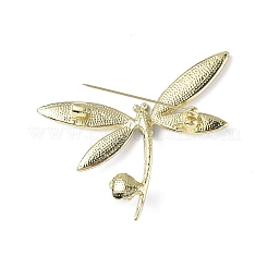 Strass-Libelle mit Kunststoff-Imitationsperlen-Broschennadel&nbsp;JEWB-I020-02LG