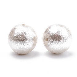 Perles de coton compressées, Écologiques, teinte, ronde, blush lavande, 10~10.5mm, Trou: 1.2mm