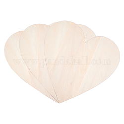 Ornements en bois superdants, pour la décoration de la maison de cadeau de fête, cœur, burlywood, 30x30x0.6 cm
