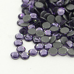 Vidrio de hotfix Diamante de imitación, aa grado, la espalda plana y facetas, semicírculo, tanzanita, ss30, 6.3~6.5mm, aproximamente 288 unidades / bolsa
