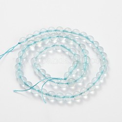 Natural Gemstone Topaz Crystal Round Beads Strands, 10mm, Hole: 1mm, about 39pcs/strand, 15inch
