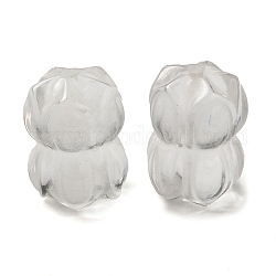 Natürlichem Quarz-Kristall-Perlen, Bergkristallperlen, Lotus, 12x9 mm, Bohrung: 1.2 mm
