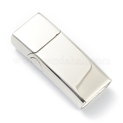 316 Surgical Stainless Steel Bayonet Clasps, Rectangle, Stainless Steel Color, 33x13.5x8.5mm, Inner Diameter: 11.5x6mm