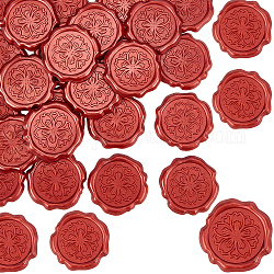 Autocollants adhésifs sceau de cire, pour sceau d'enveloppe, rouge indien, 30.8x30.8x2.2mm