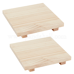 Plaque de base pour coupe-argile à bois, outil de modelage d'argile, carrée, amande blanchie, 15x15x2.35 cm