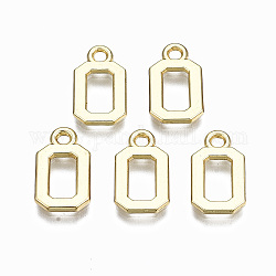 Alloy Charms, Cadmium Free & Nickel Free & Lead Free, Alphabet, Real 16K Gold Plated, Letter.O, 14x8x1mm, Hole: 1.6mm
