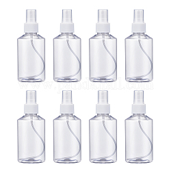 150mlの詰め替え可能なペットプラスチックスプレーボトル  液体用の空のポンプボトル  透明  5.3x13.5cm  容量：150ml（5.07液量オンス）