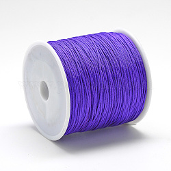 Нейлоновая нить, китайский вязать шнур, розовато-лиловый, 1 мм, около 284.33 ярда (260 м) / рулон
