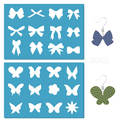 Gorgecraft 2 stili modello di papillon in acrilico orecchini a farfalla modelli per la creazione di modelli riutilizzabili bowknot primavera naturale stencil archi orecchino muore taglio stencil per gioielli fai da te confezione regalo