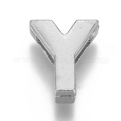 Charms silde in lega, lettera y, 12.5x10.5x4mm, Foro: 1.5x8 mm