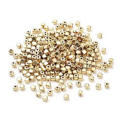 Ccb perline di plastica, cubo, oro, 4x4x4mm, Foro: 1.5 mm