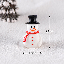 樹脂ディスプレイ装飾  クリスマスのために  雪だるま  ホワイト  28x18x15mm