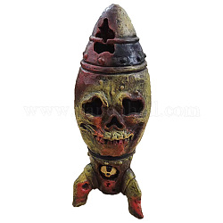 Ornement de bombe de crâne de résine, pour la décoration de la maison de jardin d'halloween, colorées, 70x70x160mm