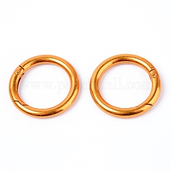 Anillos de puerta de resorte de aleación, o anillos, dorado, 34x5mm, diámetro interior: 24 mm