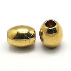 304 Stainless Steel Beads, Ion Plating (IP), Barrel, Golden, 15x13mm, Hole: 5.5mm