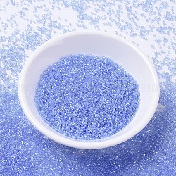 Cuentas de miyuki delica, cilindro, Abalorios de la semilla japonés, 11/0, (db1475) lustre azul cielo pálido transparente, 1.3x1.6mm, agujero: 0.8 mm, aproximamente 2000 unidades / 10 g