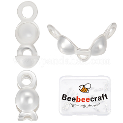 Beebeecraft 20 pz 925 punte di perline in argento sterling, finisce calotte, copertura del nodo a conchiglia, argento, 2mm, Foro: 1 mm