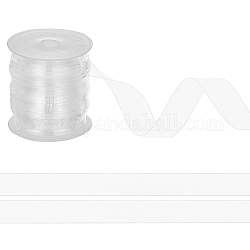 Невидимый эластичный пластиковый прозрачный эластичный ремешок из ТПУ, с катушкой, для купальников нижнего белья с бюстгальтером «сделай сам», прозрачные, 15x0.2 мм, около 10.94 ярда (10 м) / рулон