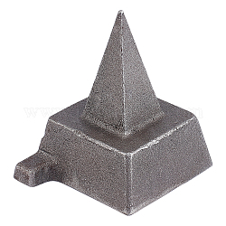 Herramienta metalúrgica de joyeros de yunque de cuerno de hierro con base ancha para la fabricación de joyas, crudo (sin chapar), 6.35x5.45x7.1 cm