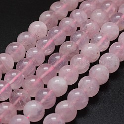 Madagascar naturel rose perles de quartz brins, ronde, 10mm, Trou: 1mm, Environ 39 pcs/chapelet, 15.7 pouce