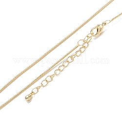 Messing Schlangenkette Halsketten, langlebig plattiert, echtes 18k vergoldet, 16.34 Zoll (41.5 cm)