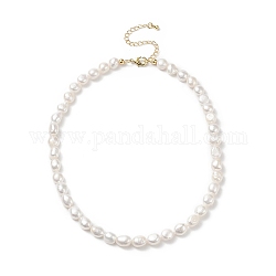 Ожерелья из бисера из натурального жемчуга для женщин, белые, 15.28 дюйм (38.8 см)