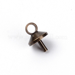 Ciondoli a perline in lega, per mezzo forato perle, bronzo antico, 7x5mm, Foro: 1.6 mm, ago :1mm