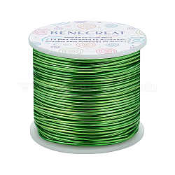 BENECREAT Matte Round Aluminum Wire, Lime Green, 15 Gauge, 1.5mm, 68m/roll