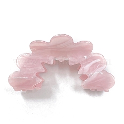 Pinzas para el cabello con garra grande acrílica de onda hueca, para niñas mujeres cabello grueso, rosa brumosa, 83x42x39.5mm