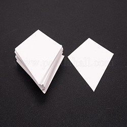 Modelli di trapuntatura in carta a forma di diamante, ritagli di carta inglese fatti a mano per lavori di cucito patchwork, bianco, 70x50x0.1mm, 100pcs/scatola