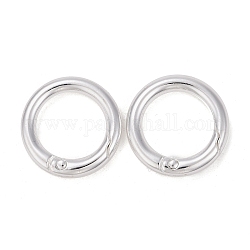 Alloy Spring Gate Rings, O Rings, Silver Color Plated, 6 Gauge, 24x4mm