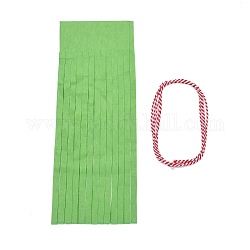 Paper Tassel Banner, with Cotton Cord, Lime, 335mm