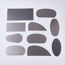 Инструменты для штамповки из нержавеющей стали и скребковый нож, цвет нержавеющей стали, 84.5~140x47~69.5x0.1~0.3 мм, 10 шт / комплект