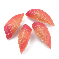 Modèle de sashimi de sushi en plastique artificiel, nourriture imitation, pour les décorations d'affichage, sushi saumon, rouge, 68x26x23mm