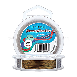 Benecreat 0.2mm（32gauge）耐変色性銅線160mアンティークブロンズジュエリービーズワイヤー工芸品ビーズジュエリー製作用