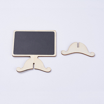 Pizarrón de madera lugar pizarras de titular de tarjeta, Rectángulo, negro, 8.9x6.8x9.4 cm