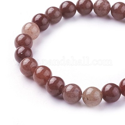 Natürliche lila Aventurin Perlen Stretch Armbänder&nbsp;BJEW-F380-01-B11-1