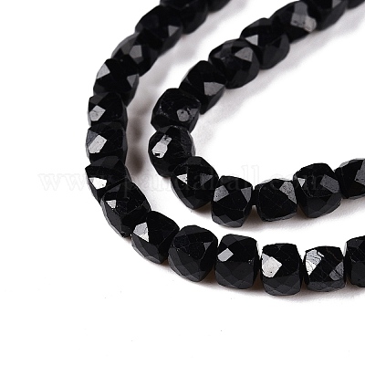 Chapelets de perles en tourmaline noire naturelle&nbsp;G-N342-109A-1