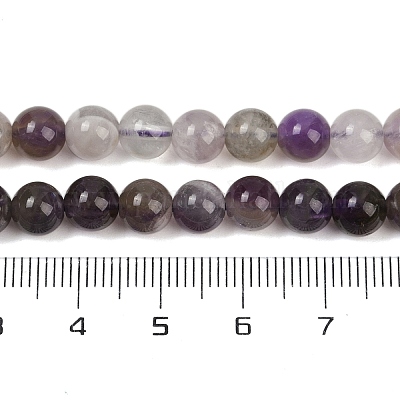 Natürlichen Amethyst Perlen Stränge&nbsp;G-F591-25-6mm-1