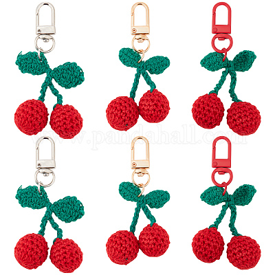 2pcs Cherry Pendant Keychain