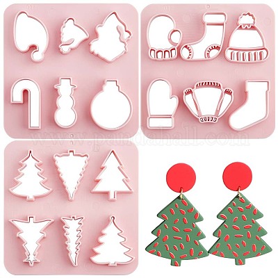 Wholesale GORGECRAFT 3 Styles Christmas Clay Cutters Polymer Clay Earring  Cutter Sets Cutting Dies Jewelry Making Templates Plastic Christmas Trees  Santa Hat Stencils Modeling Tools for Earrings Jewelry Making 