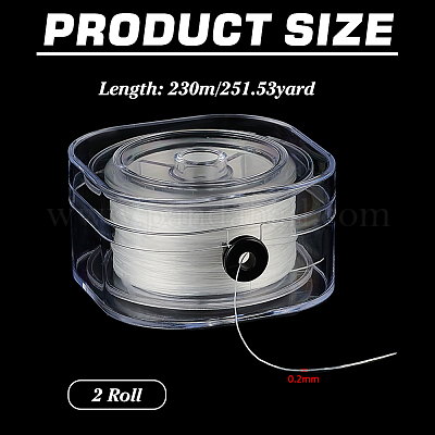 Filo di cristallo elastico piatto&nbsp;EW-WH0002-03A-1