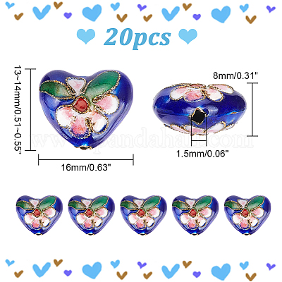 Handmade Cloisonne Perlen&nbsp;CLB-PH0001-02-1