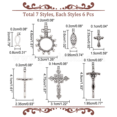 Wholesale NBEADS 100 Pcs Wooden Cross Pendants 