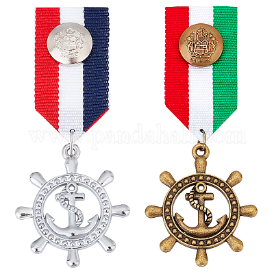 Ahandmaker 2 個コスチューム軍事バッジメダル 2 スタイル合金メダル