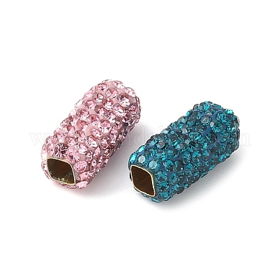 Strass-Tonpflaster-Messingperlen&nbsp;KK-P305-07B-G-1