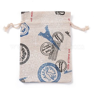 Borse con coulisse in lino&nbsp;CON-PW0001-078A-13-1