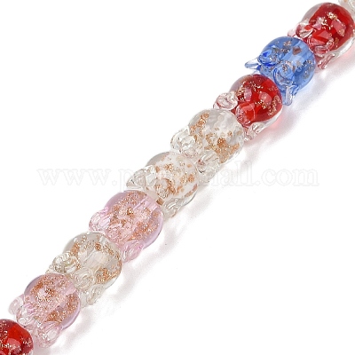 Brins de perles de lampadaire en sable doré&nbsp;LAMP-P069-02A-06-1